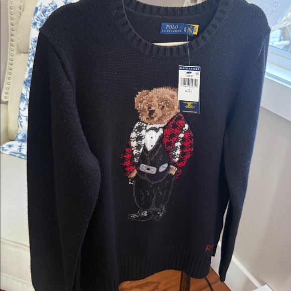 Polo Ralph Lauren Tuxedo Bear Embroidered Sweater - Picture 3 of 13